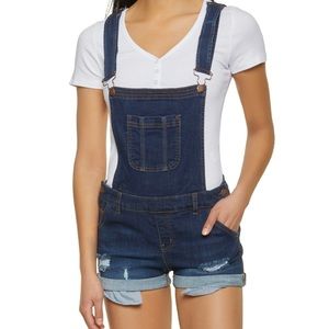 Basic Denim Wax Jean | Womens Denim Short Overalls